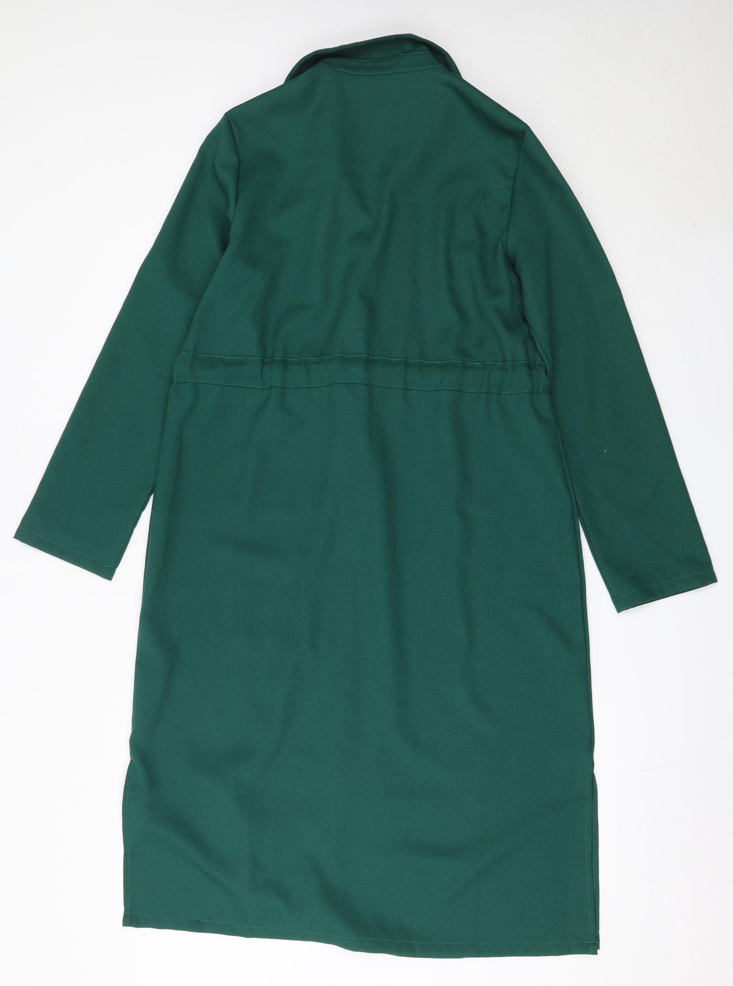 SheIn Womens Green  Polyester Fit & Flare  Size S  Collared