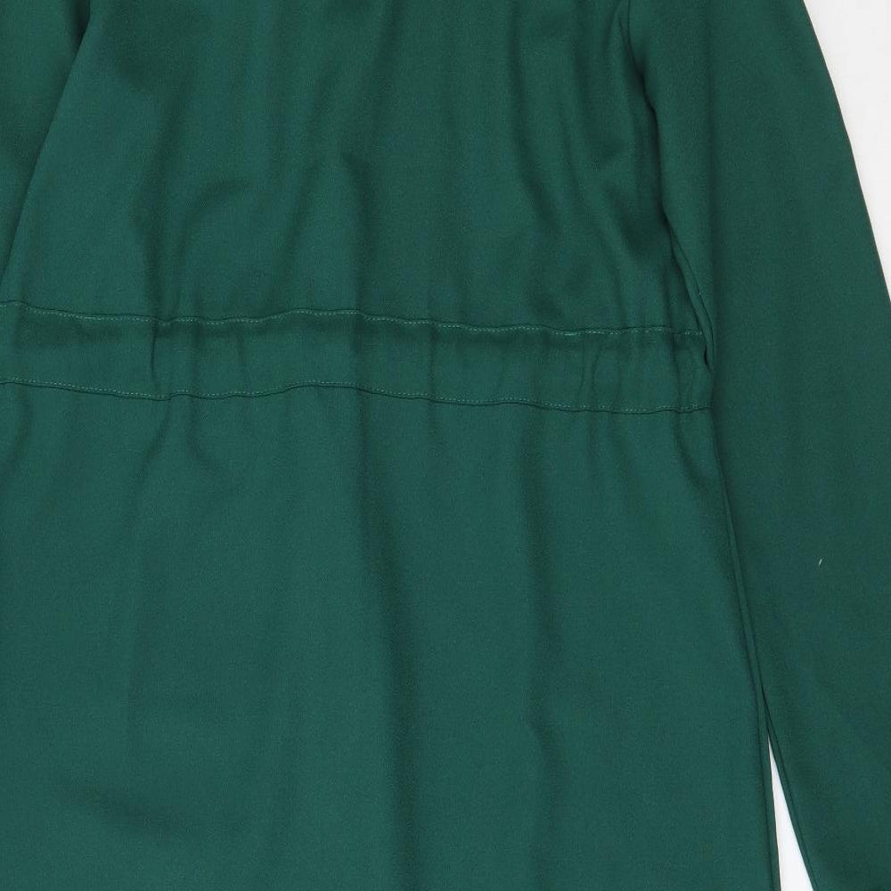 SheIn Womens Green  Polyester Fit & Flare  Size S  Collared