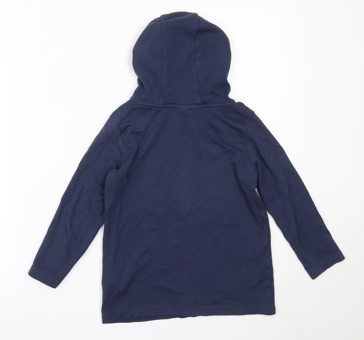Frugi Boys Blue  Cotton Pullover Hoodie Size 5-6 Years