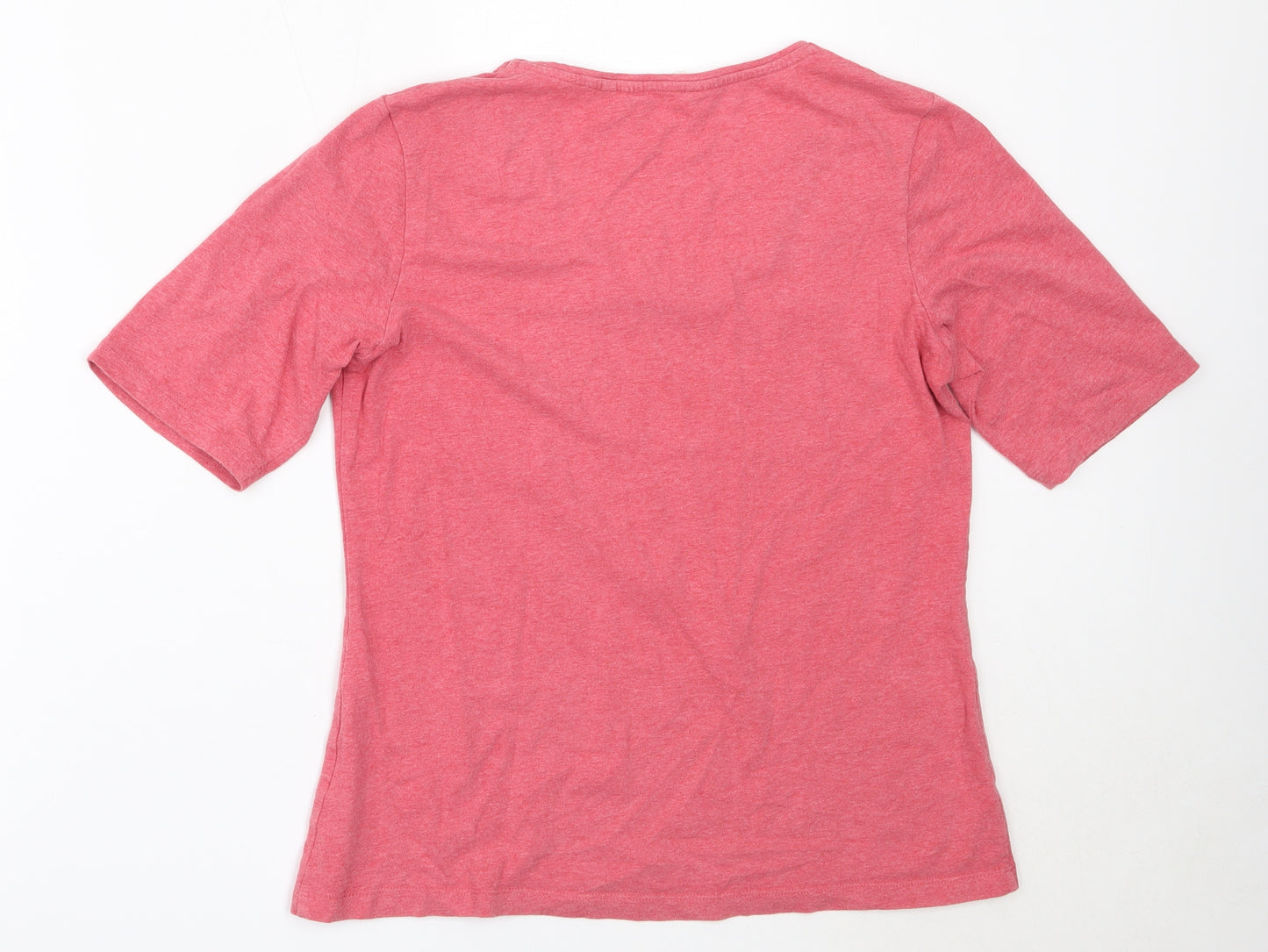 Seasalt Womens Pink  Cotton Basic T-Shirt Size 14 Round Neck