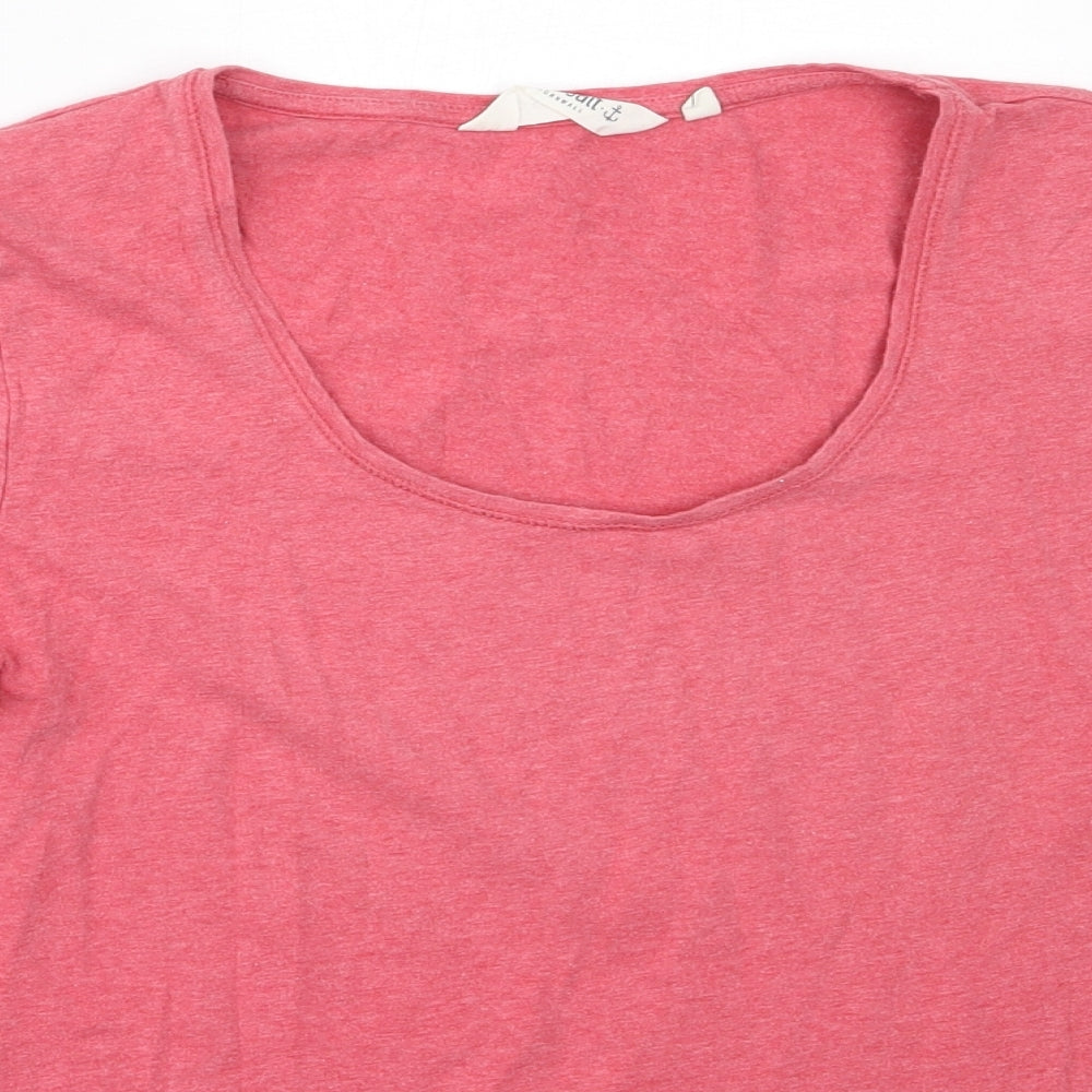 Seasalt Womens Pink  Cotton Basic T-Shirt Size 14 Round Neck