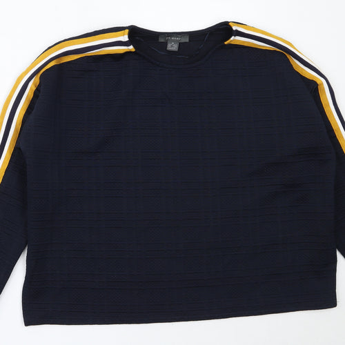 Primark Womens Blue Round Neck  Polyester Pullover Jumper Size M