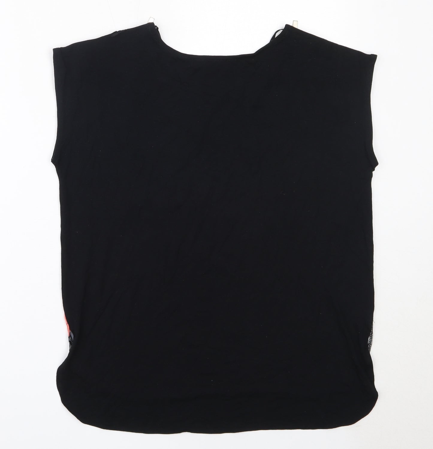 Select Womens Black  Polyester Basic Blouse Size 6 Round Neck