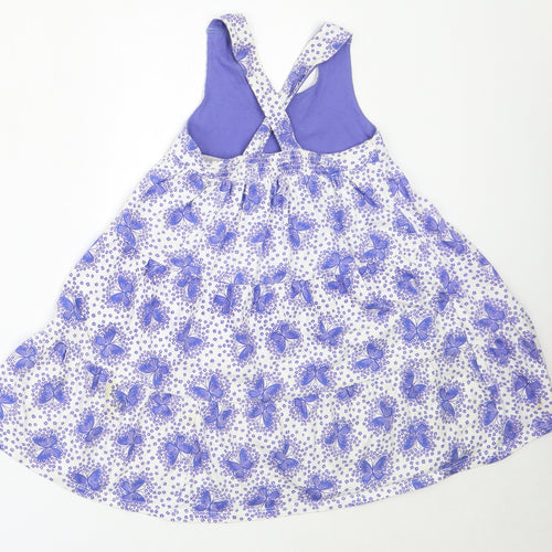 Mothercare Girls Purple  Cotton Trapeze & Swing  Size 6-7 Years  Square Neck