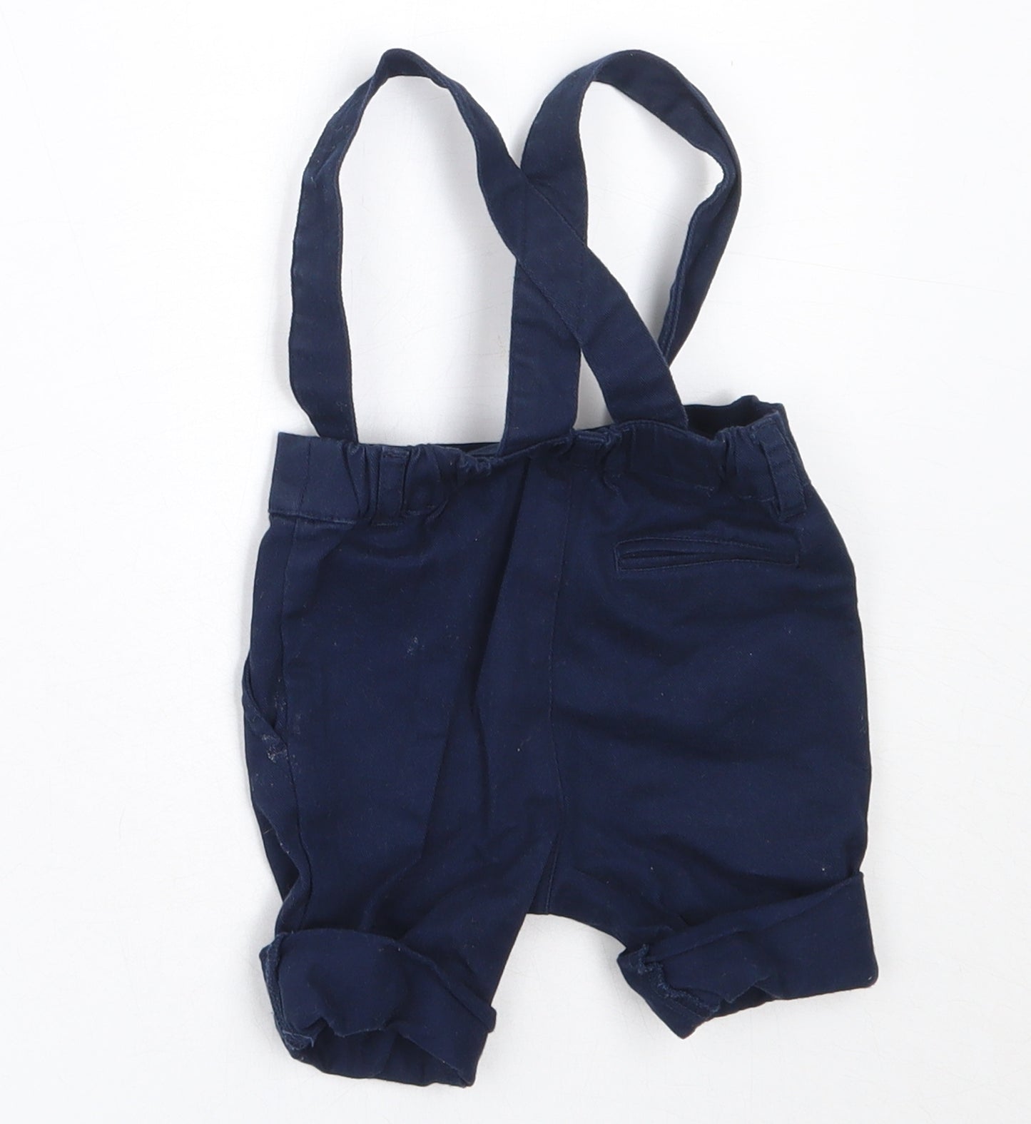 TU Boys Blue  Cotton Cropped Trousers Size 0-3 Months
