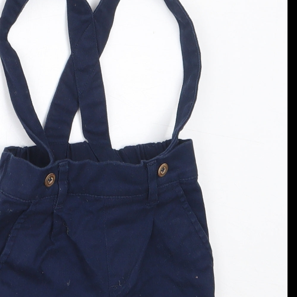 TU Boys Blue  Cotton Cropped Trousers Size 0-3 Months