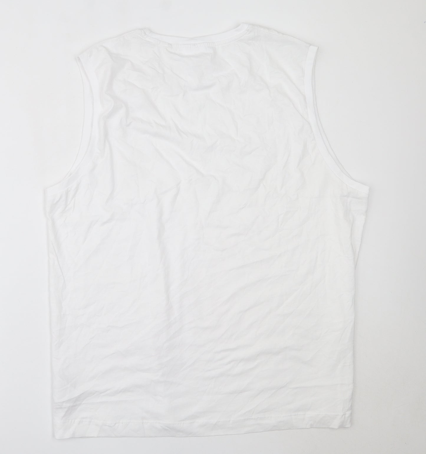 Slazenger Mens White  Cotton  T-Shirt Size 3XL Round Neck