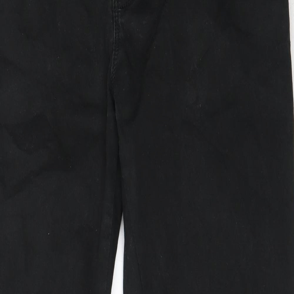 Topman Mens Black  Cotton Chino Trousers Size 34 in L30 in Regular