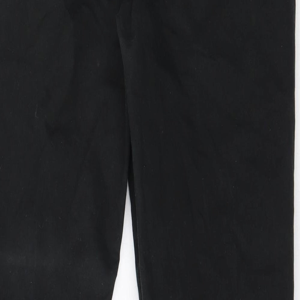 Topman Mens Black  Cotton Chino Trousers Size 34 in L30 in Regular