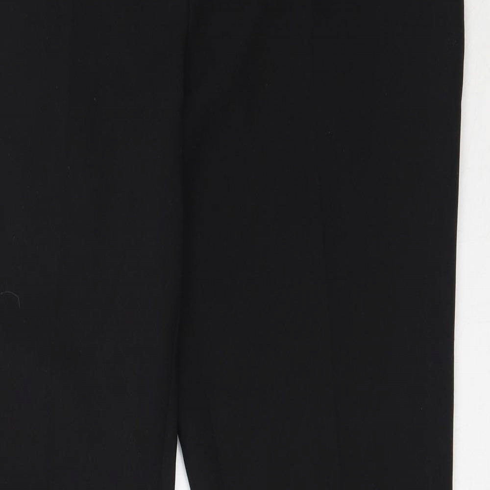 Peacocks Womens Black  Polyester Trousers  Size 12 L30.5 in Regular