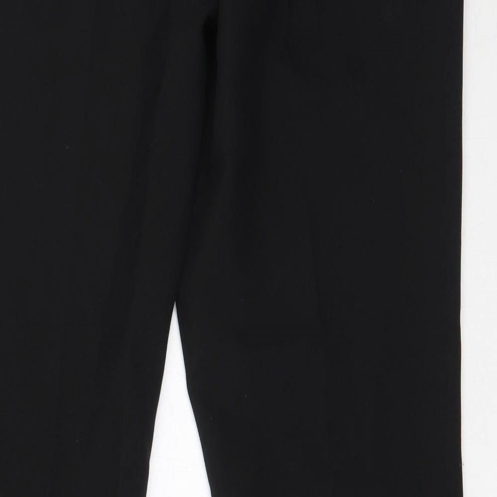 Peacocks Womens Black  Polyester Trousers  Size 12 L30.5 in Regular