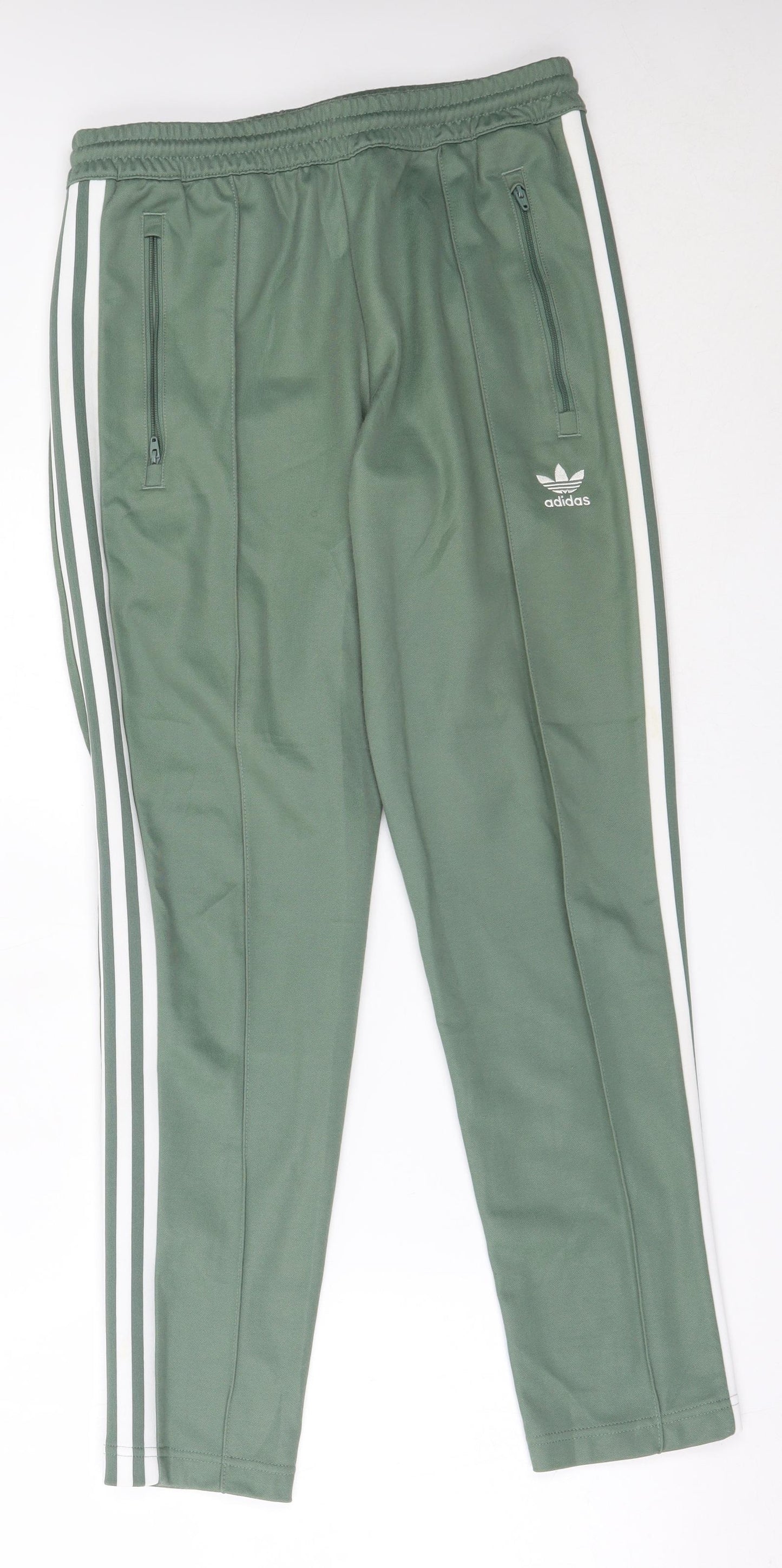 adidas Mens Green  Cotton Sweatpants Trousers Size S L29 in Regular
