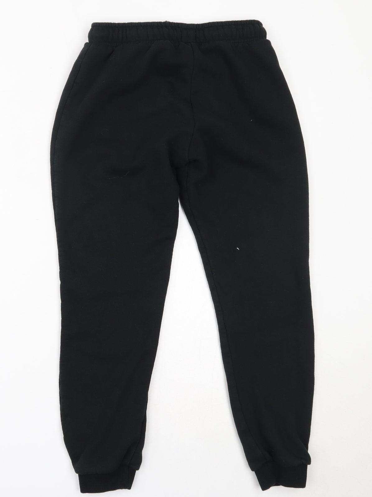 F&F Girls Black  Cotton Jogger Trousers Size 11-12 Years  Regular