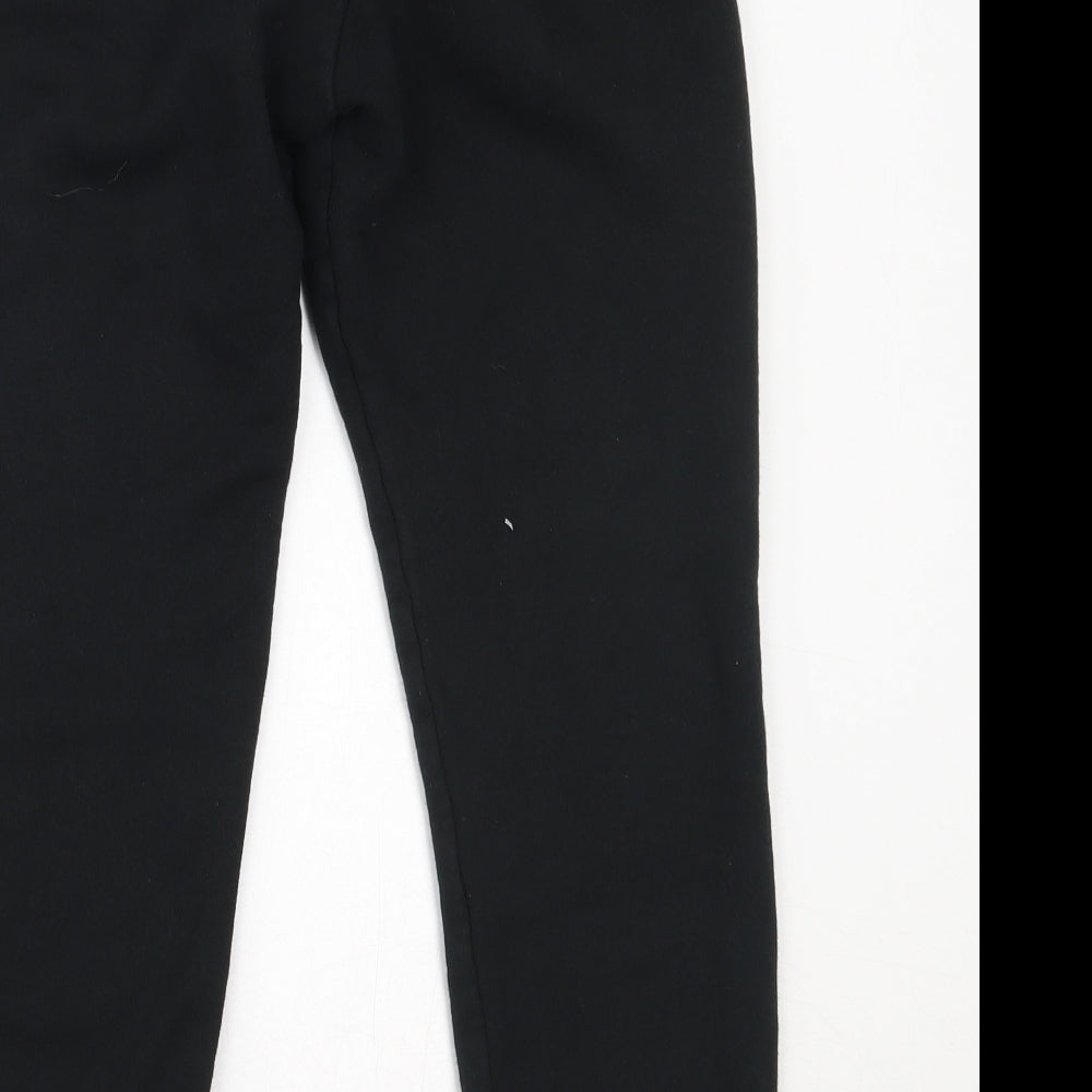 F&F Girls Black  Cotton Jogger Trousers Size 11-12 Years  Regular