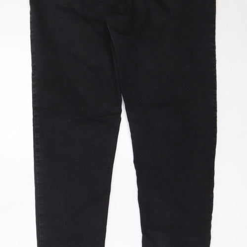 Preworn Womens Black  Cotton Jegging Jeans Size 14 L29 in Regular