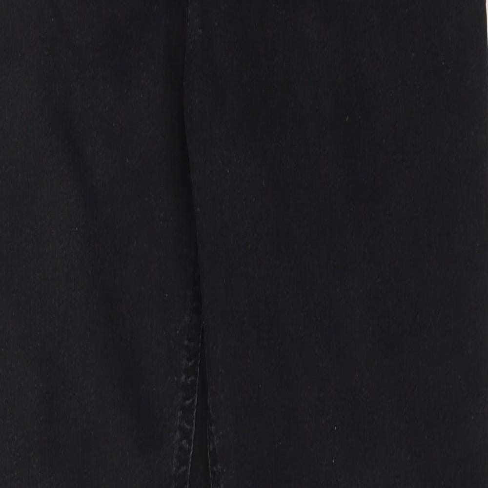 Preworn Womens Black  Cotton Jegging Jeans Size 14 L29 in Regular