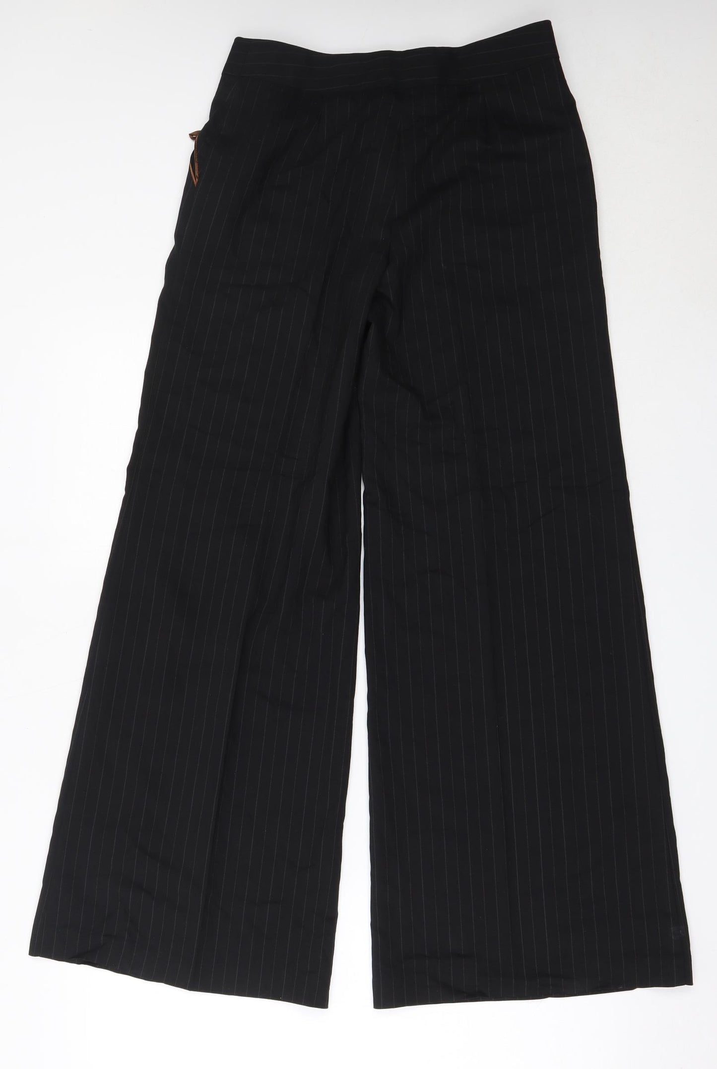 Marks and Spencer Womens Black  Polyester Trousers  Size 8 L30.5 in Regular