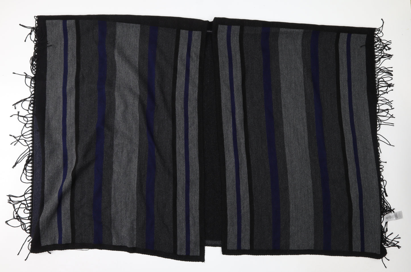 French Connection Womens Grey Striped Acrylic  Shawl/Wrap