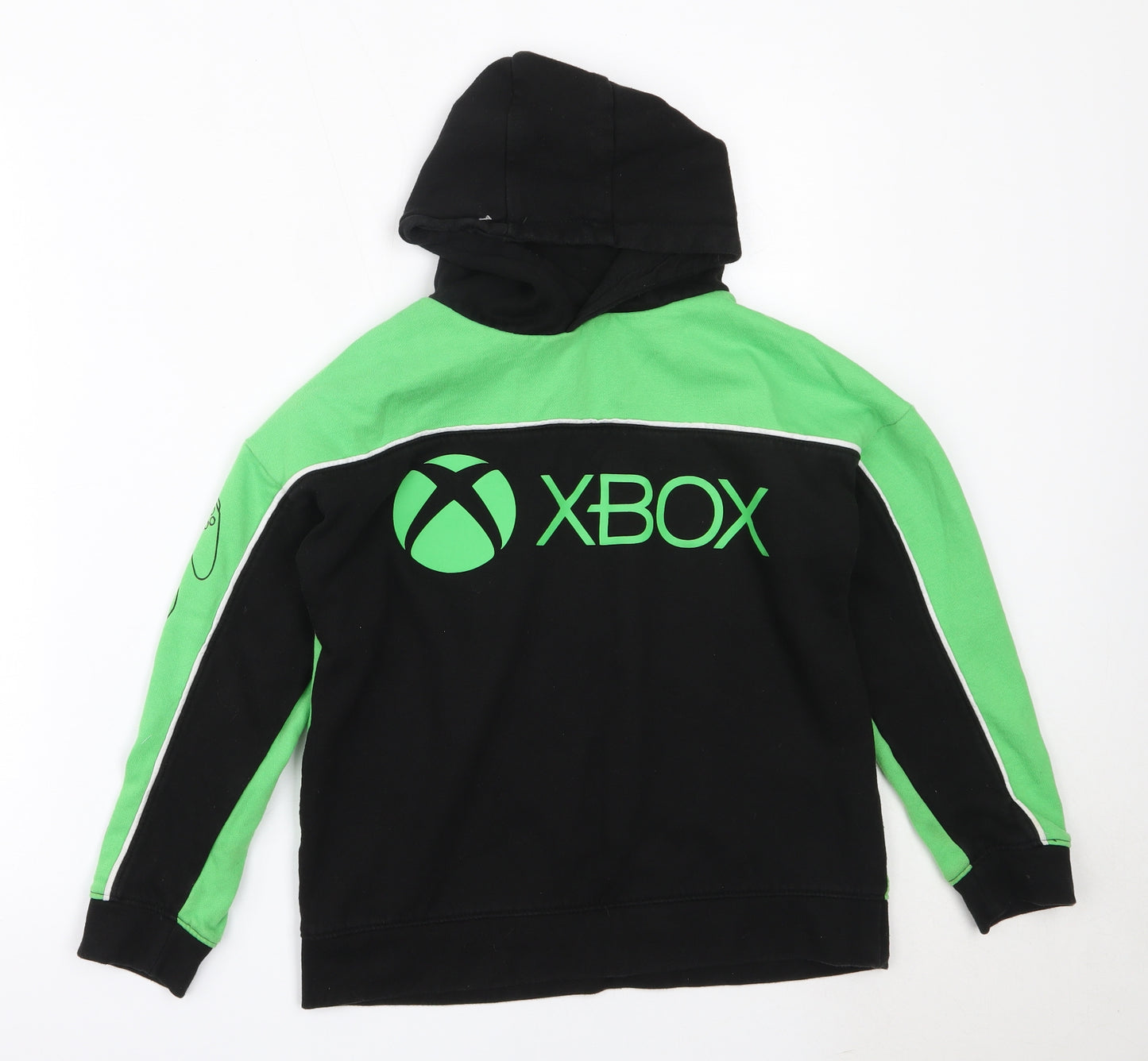 Primark Boys Black  Cotton Pullover Hoodie Size 9-10 Years   - xbox