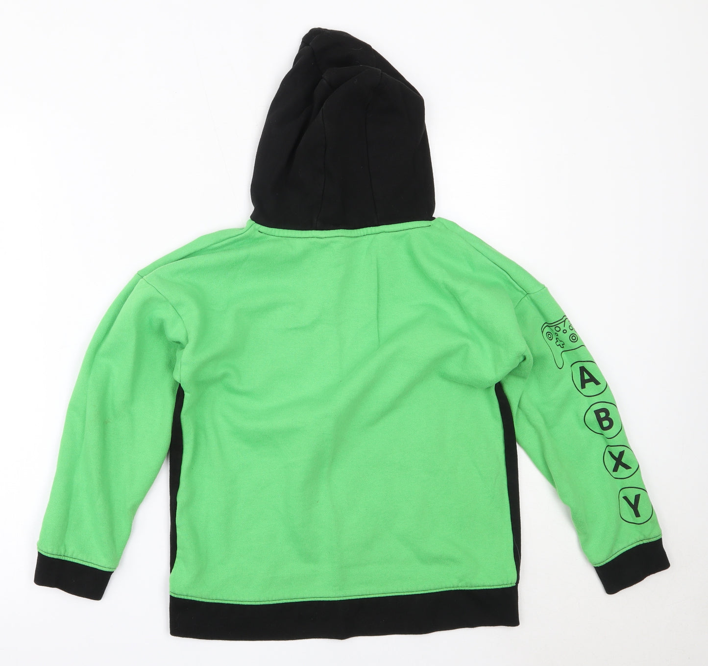 Primark Boys Black  Cotton Pullover Hoodie Size 9-10 Years   - xbox