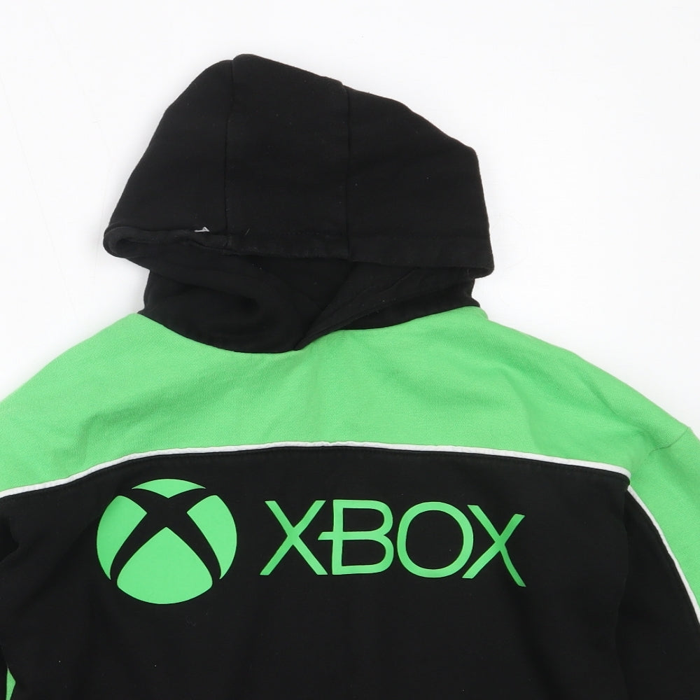 Primark Boys Black  Cotton Pullover Hoodie Size 9-10 Years   - xbox