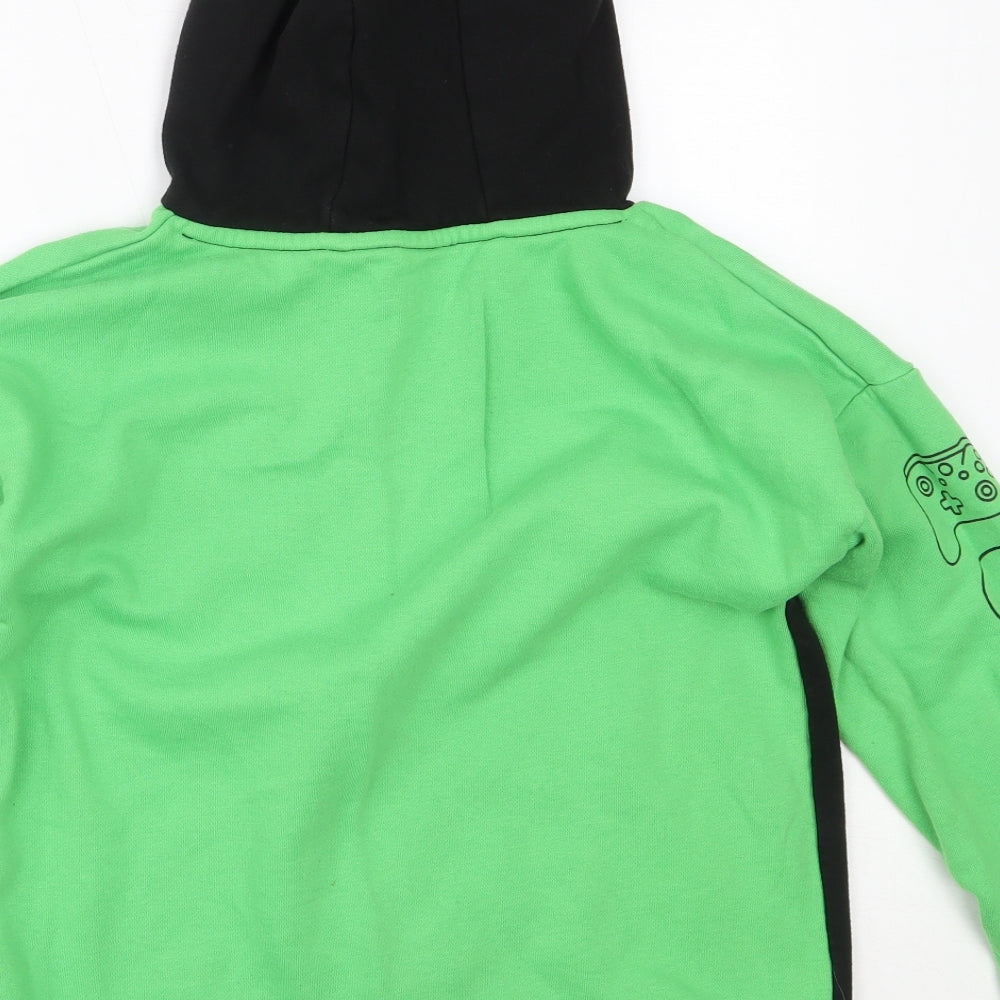 Primark Boys Black  Cotton Pullover Hoodie Size 9-10 Years   - xbox