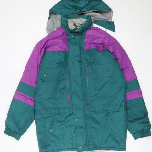 Outdoor Scene Mens Green   Rain Coat Coat Size M