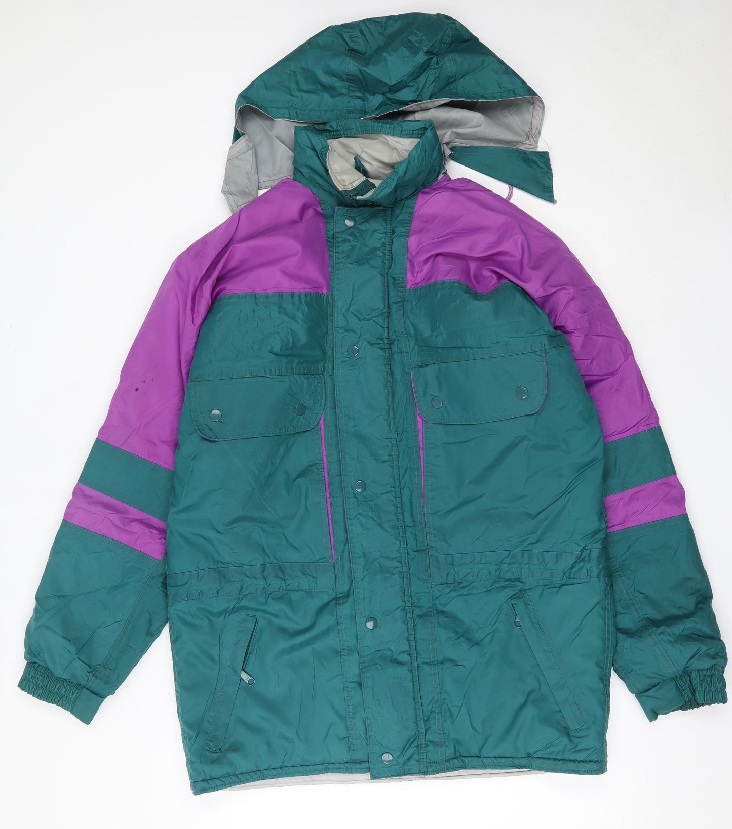 Outdoor Scene Mens Green   Rain Coat Coat Size M