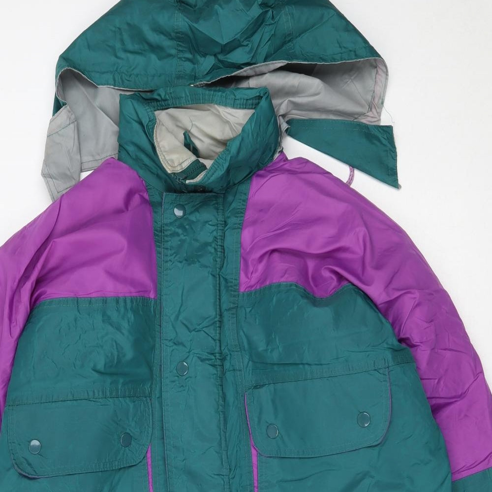 Outdoor Scene Mens Green   Rain Coat Coat Size M