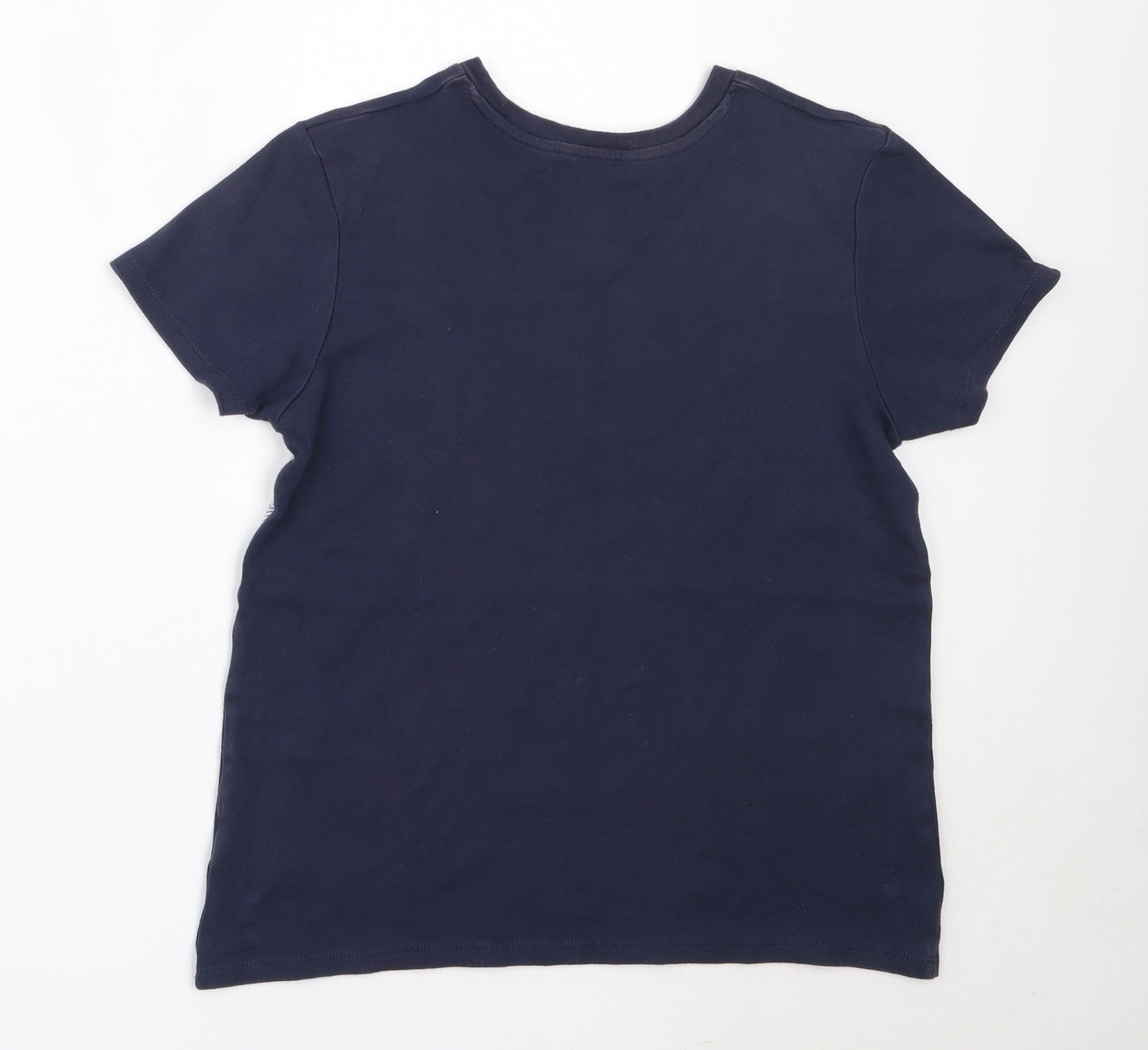 George Boys Blue  Cotton Basic T-Shirt Size 12-13 Years Round Neck