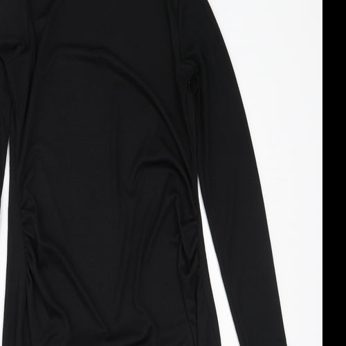 Boohoo Womens Black  Polyester Bodycon  Size 12  Round Neck