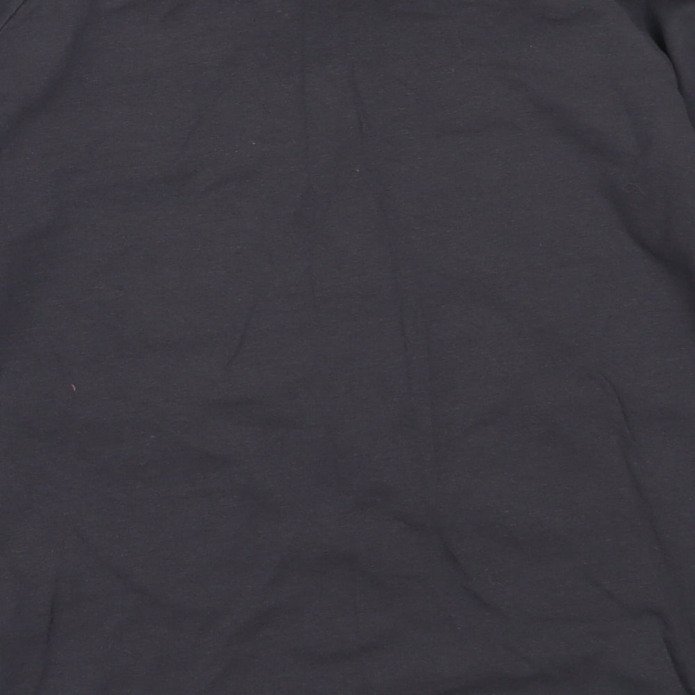 Matalan Boys Grey Colourblock Cotton Basic T-Shirt Size 11 Years Round Neck