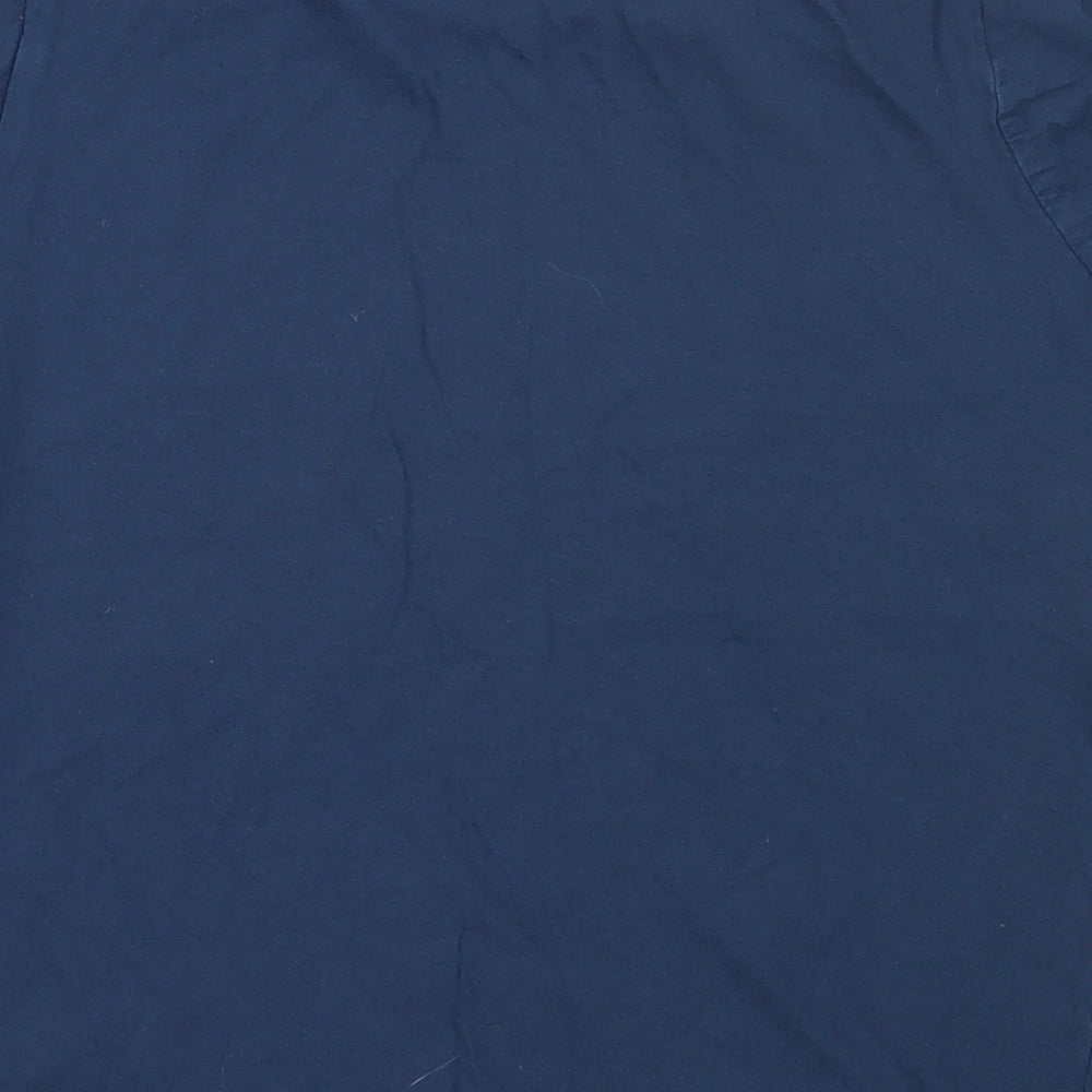 Preworn Boys Blue  Cotton Basic T-Shirt Size 10-11 Years Round Neck