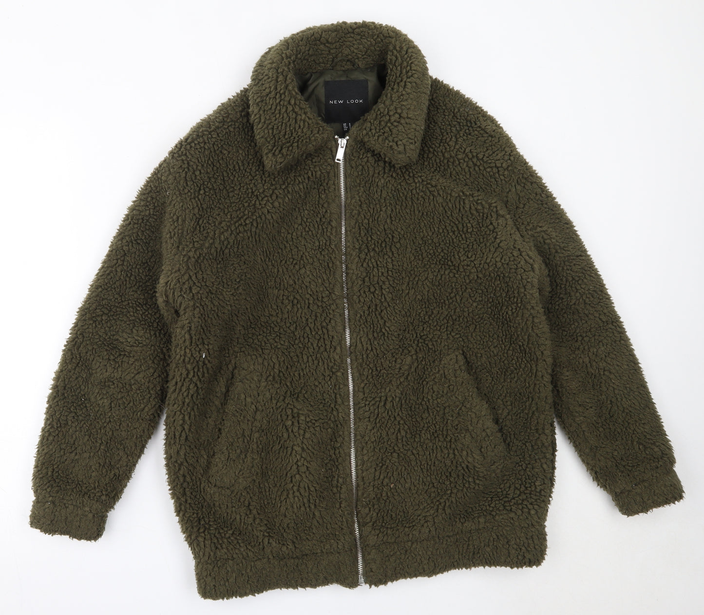 New Look Womens Green   Bomber Jacket Coat Size S