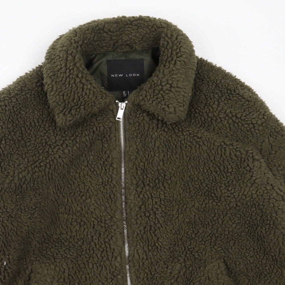 New Look Womens Green   Bomber Jacket Coat Size S