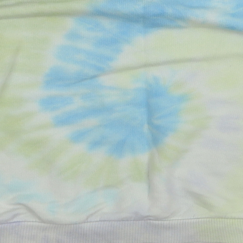 Marks and Spencer Girls Blue  Cotton Pullover Sweatshirt Size 9-10 Years  Pullover - ombre