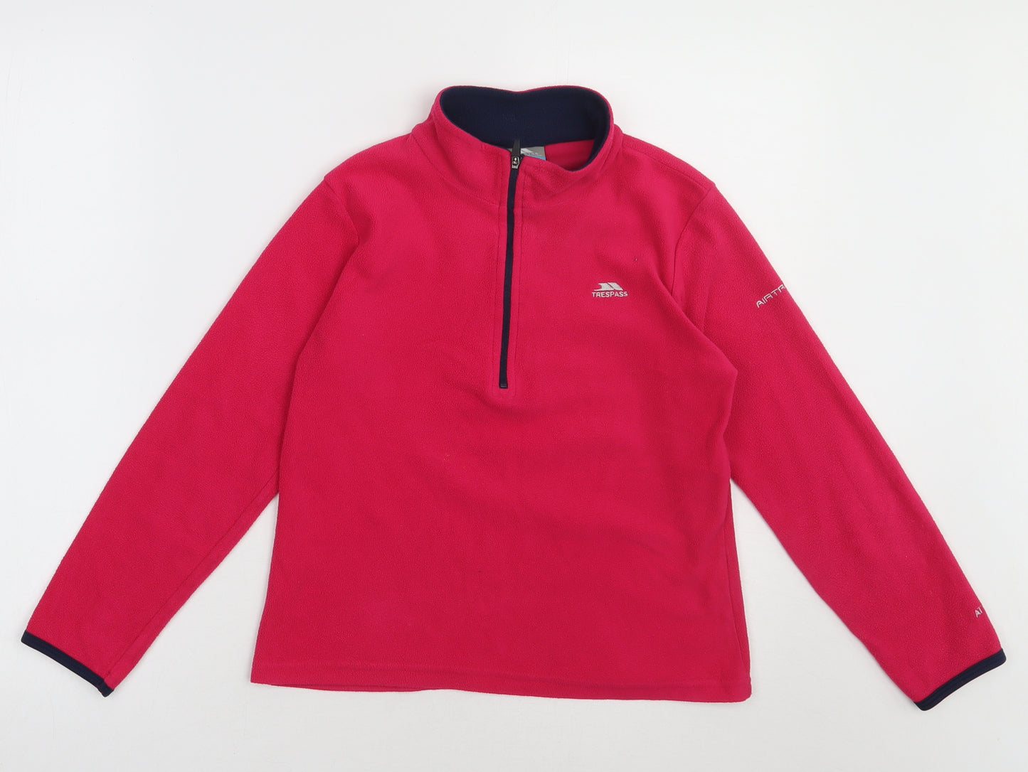 Trespass Girls Pink  Polyester Pullover Sweatshirt Size 9-10 Years  Zip