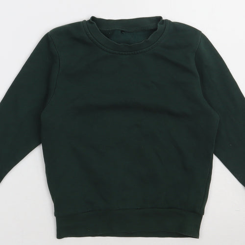 George Boys Green  Cotton Pullover Sweatshirt Size 4-5 Years  Pullover - school Wear