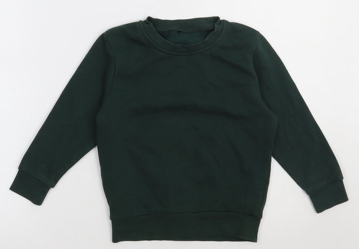 George Boys Green  Cotton Pullover Sweatshirt Size 4-5 Years  Pullover - school Wear