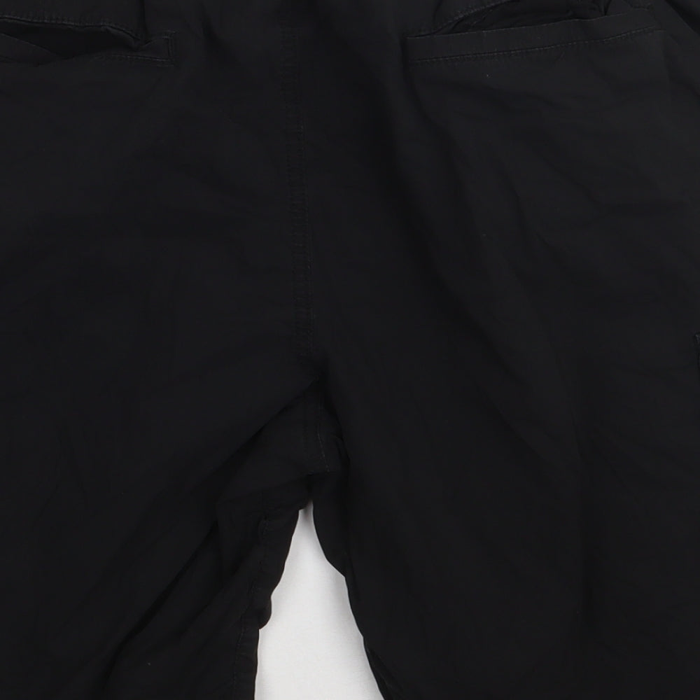 George Mens Black  Cotton Cargo Shorts Size XL L10 in Regular Button