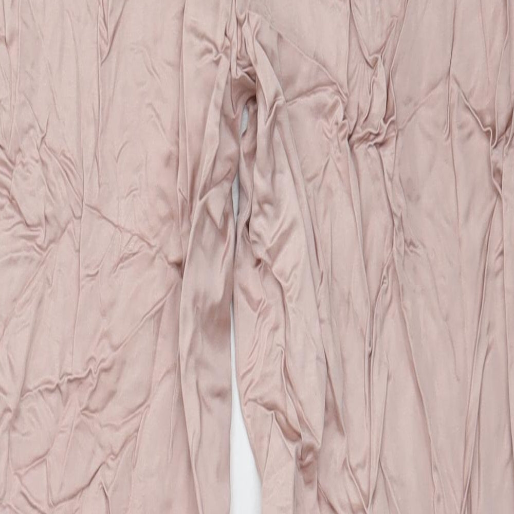 Zara Womens Pink  Viscose Trousers  Size M L33 in Regular