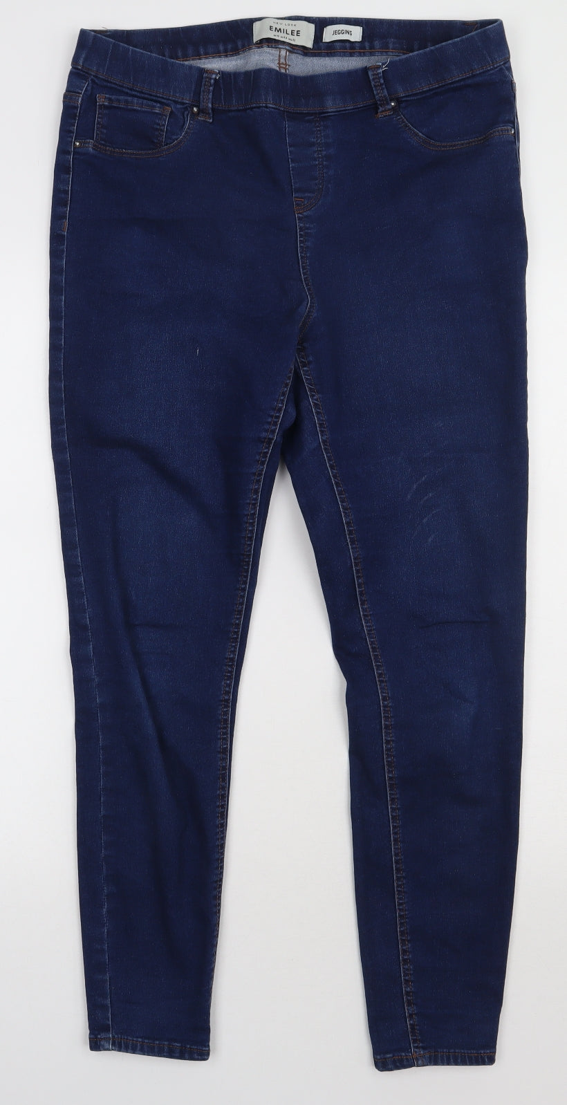 New Look Womens Blue  Cotton Jegging Trousers Size 16 L31 in Regular