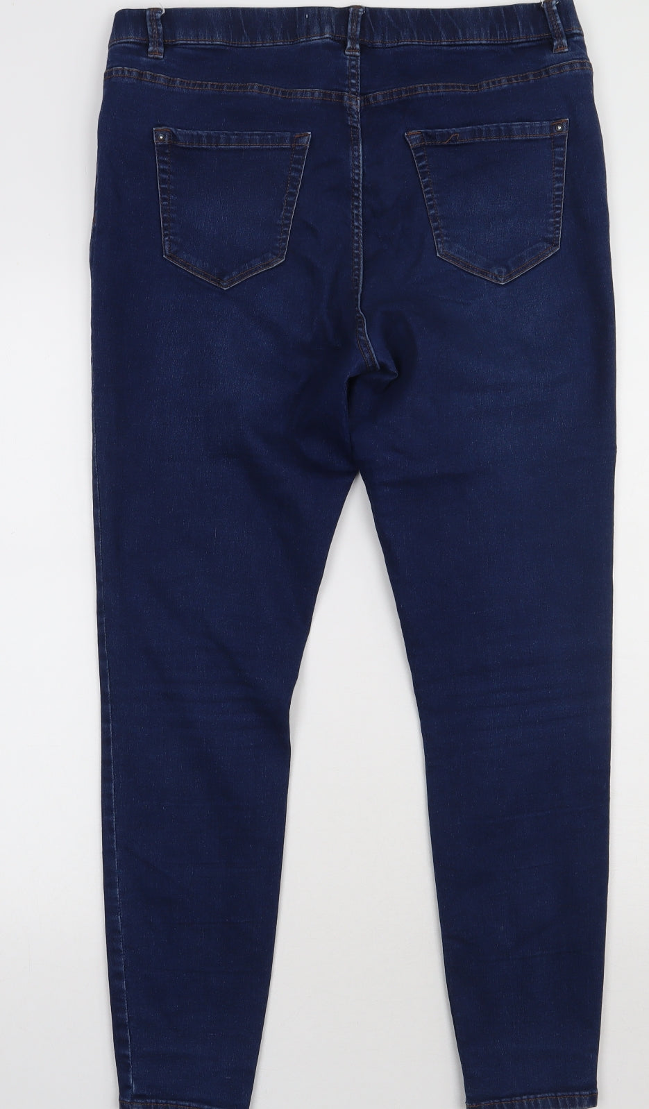 New Look Womens Blue  Cotton Jegging Trousers Size 16 L31 in Regular