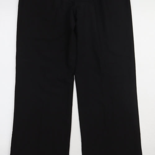 VILA Womens Black  Polyester Trousers  Size M L32 in Regular Hook & Eye