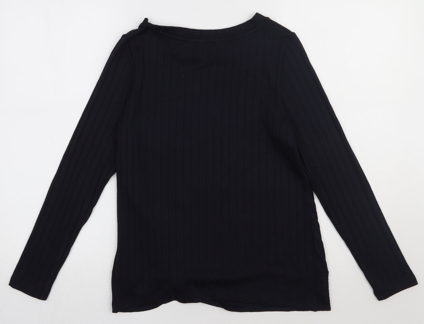 F&F Womens Blue  Polyester Pullover Sweatshirt Size 10  Pullover - ribbed fabric
