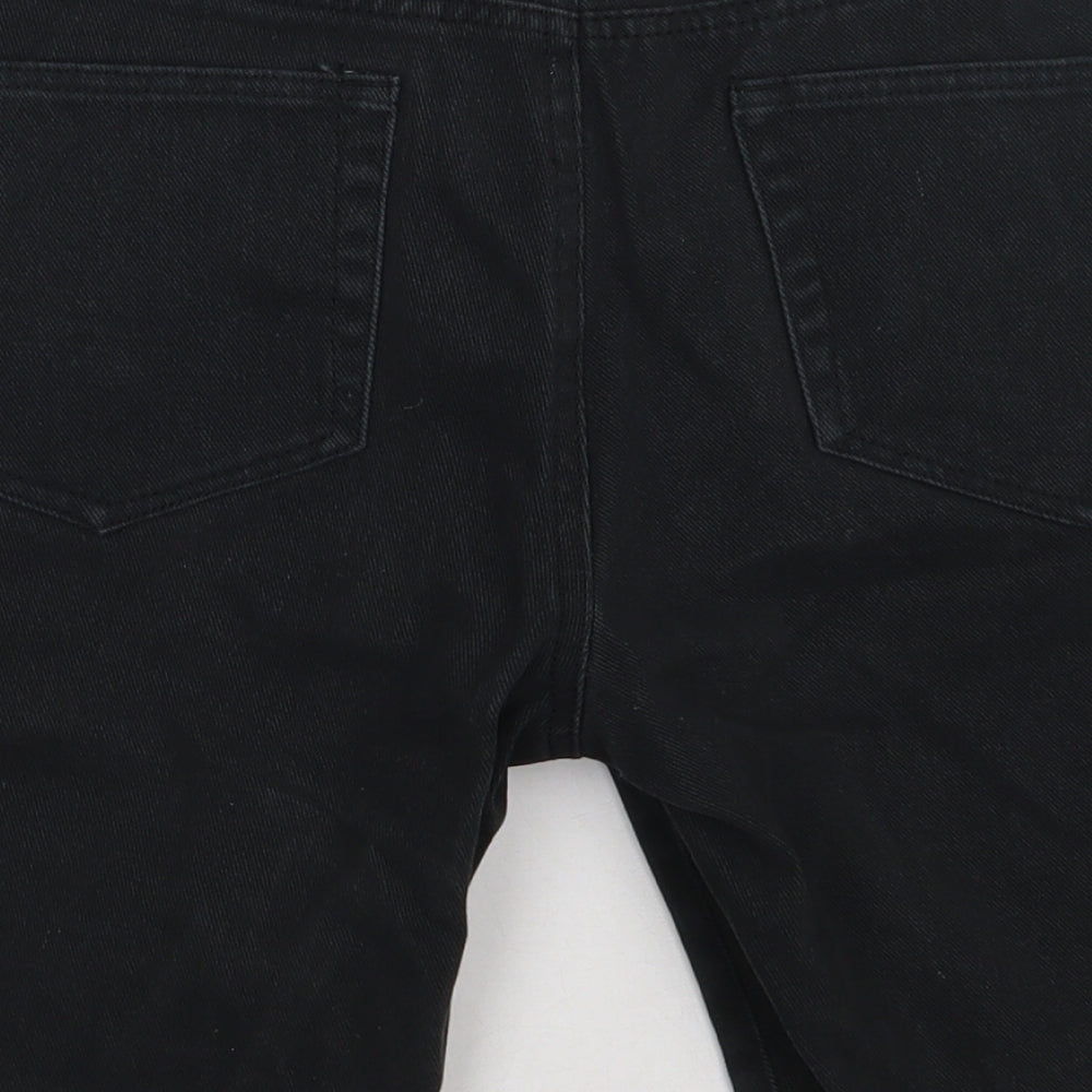 pep&co Mens Black  Cotton Bermuda Shorts Size 36 L12 in Regular Button