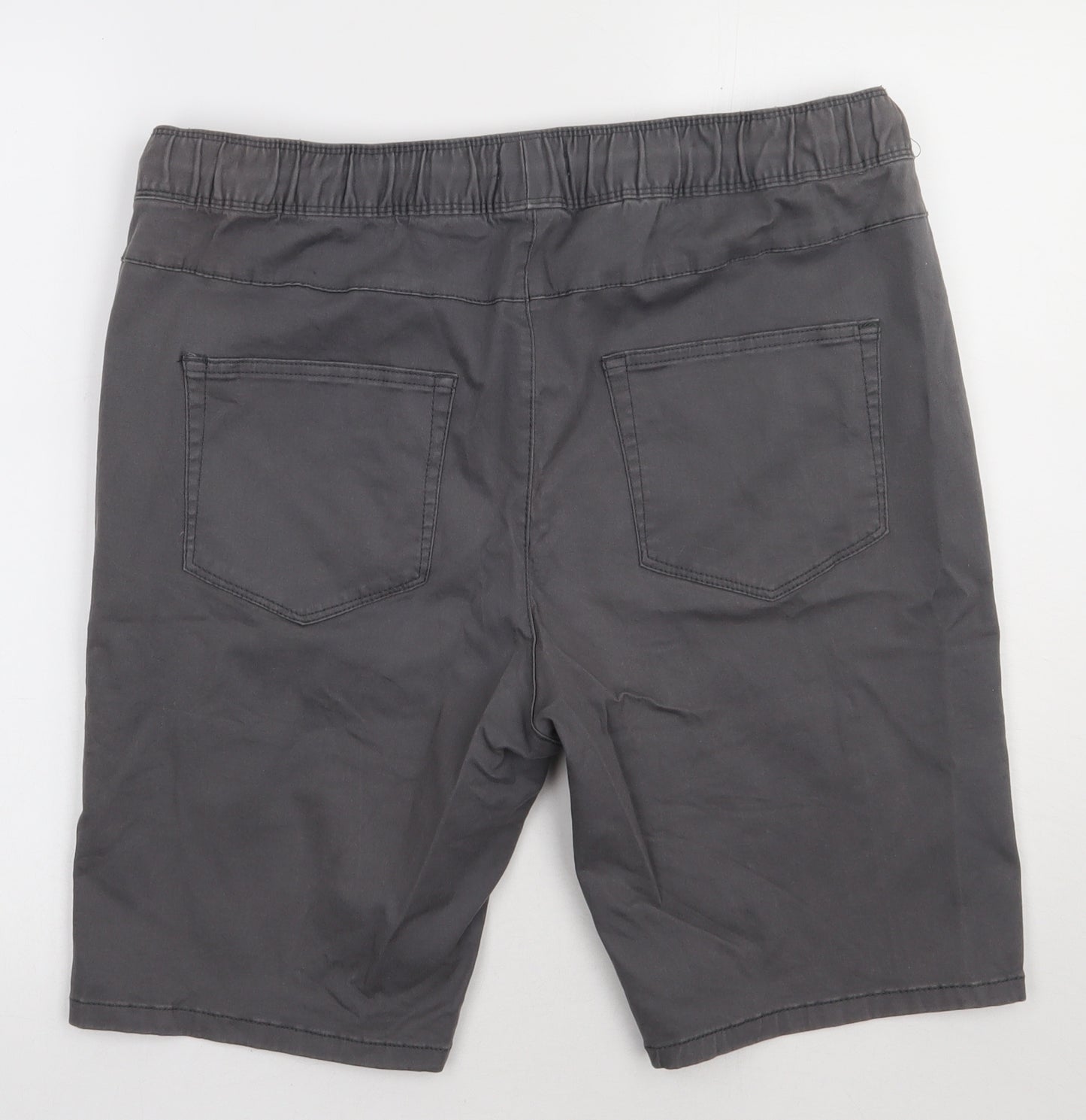 pep&co Mens Grey  Cotton Chino Shorts Size L L12 in Regular Tie