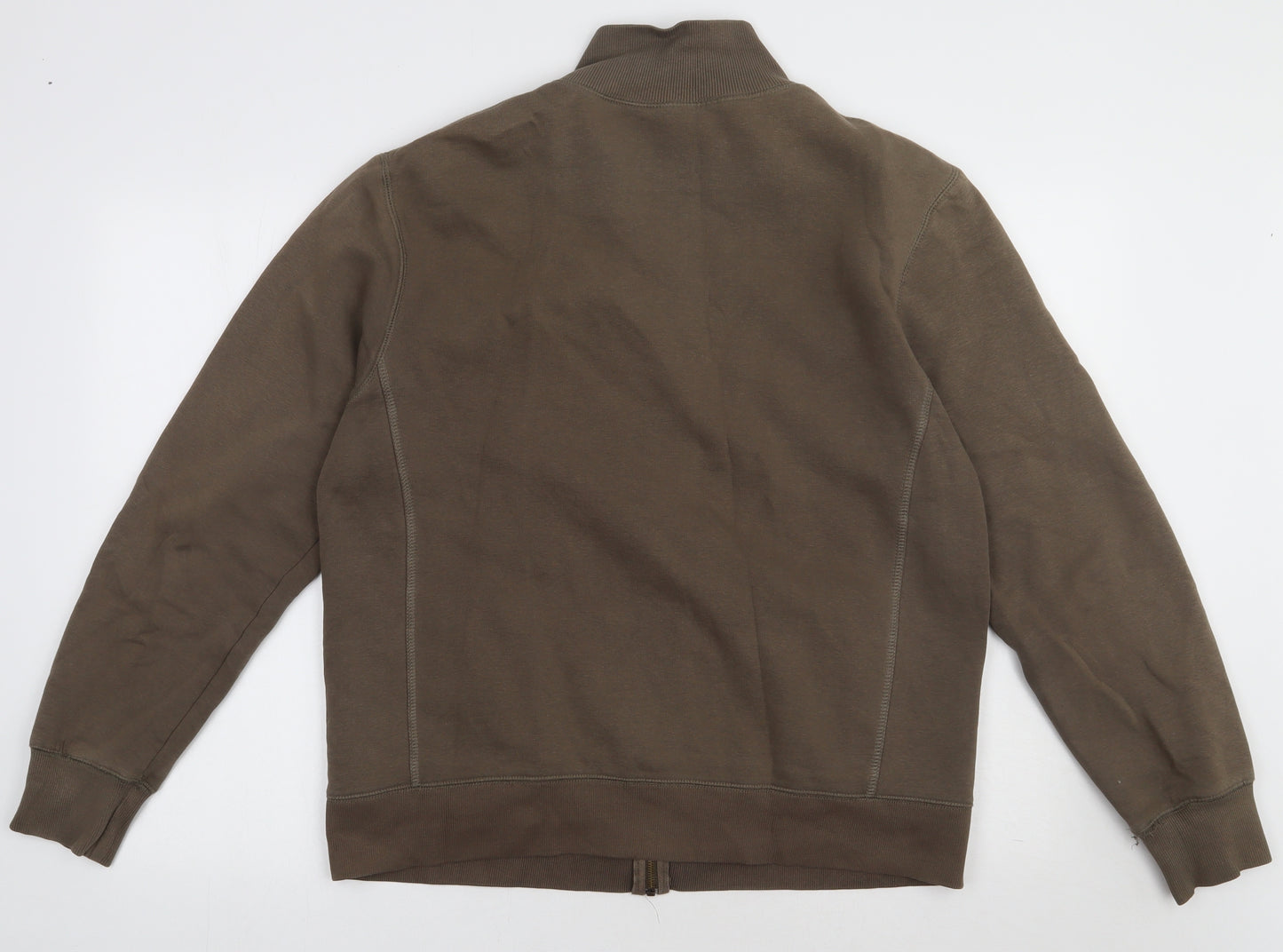 bb collections Mens Green  Cotton Full Zip Sweatshirt Size XL