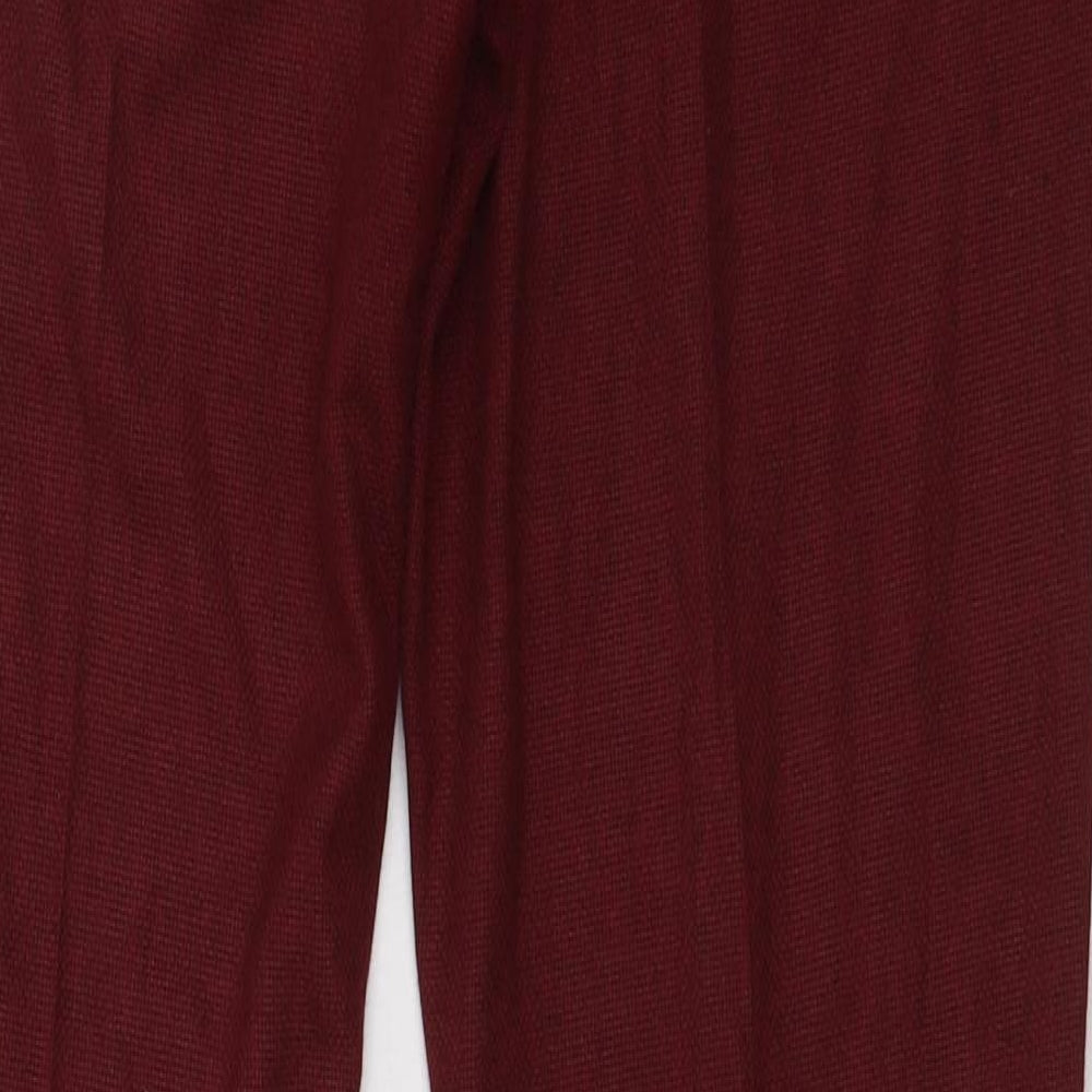 ASOS Mens Red  Polyester Trousers  Size 32 L32 in Regular Button