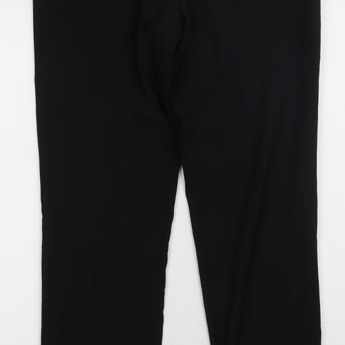One Six Five Mens Black  Polyester Trousers  Size 32 L31 in Regular Button